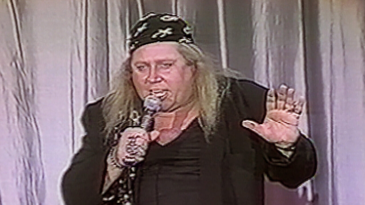 Standup legend Sam Kinison is at his screaming best as he storms the stage ...